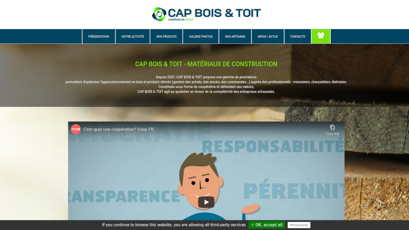 Site Internet - CAP BOIS ET TOIT