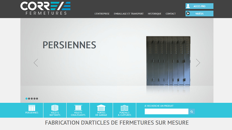 Site Internet - Correze Fermetures