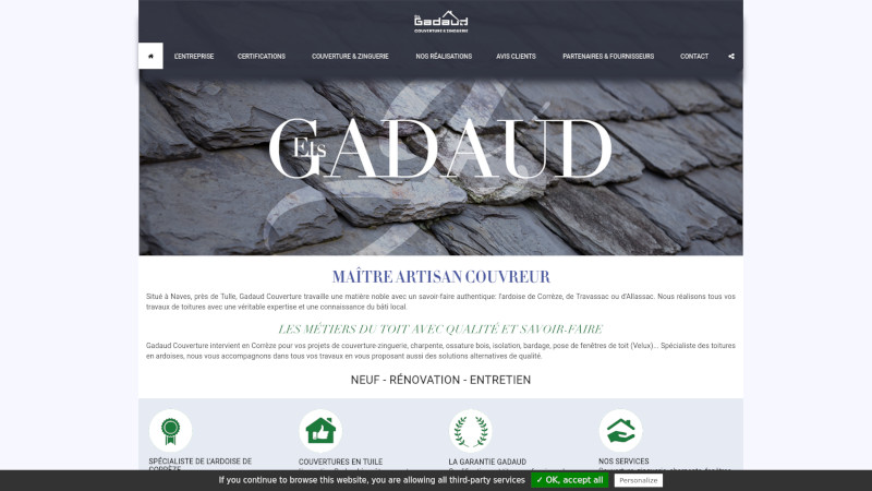 Site Internet - ENTREPRISE GADAUD