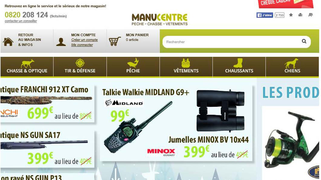 Site Internet - Shop Manucentre