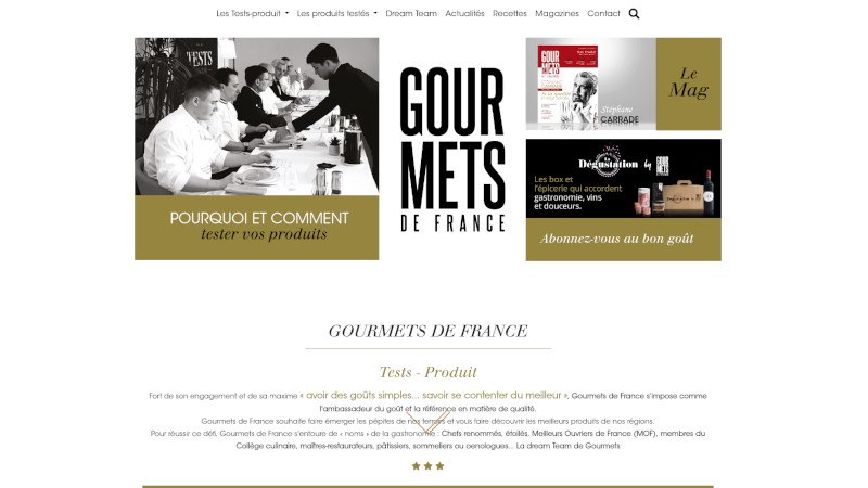 Site Internet - Gourmets de France