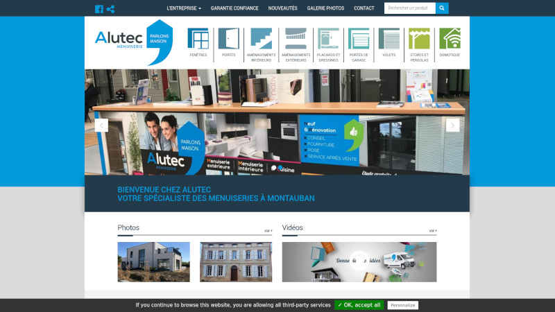 Site Internet - MENUISERIE ALUTEC