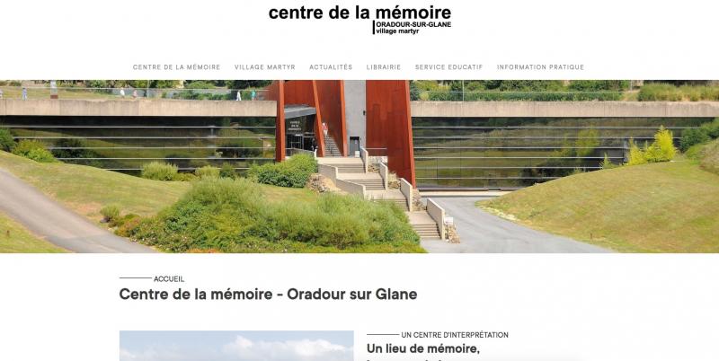 Site Internet - Centre de la mémoire d'Oradour