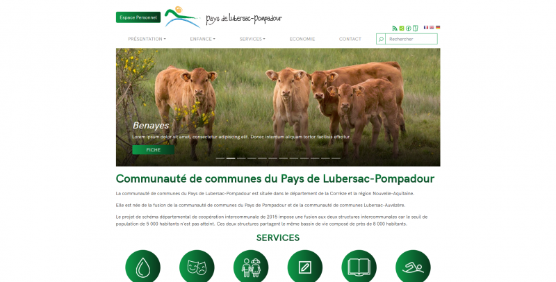 Site Internet -  Communauté de Communes Lubersac Pompadour